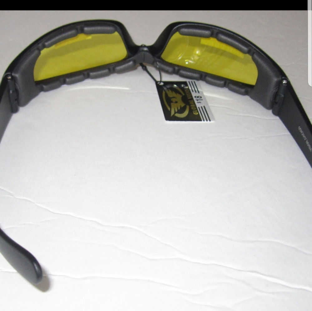 Chicago Yellow Len Motorcycle Sunglasses Glasses - Picture 2 of 3